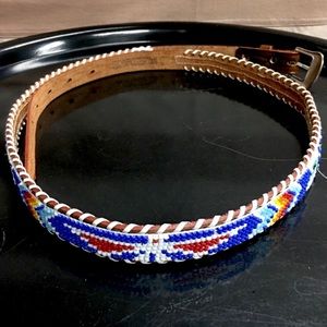 Beaded Thunderbird Belt